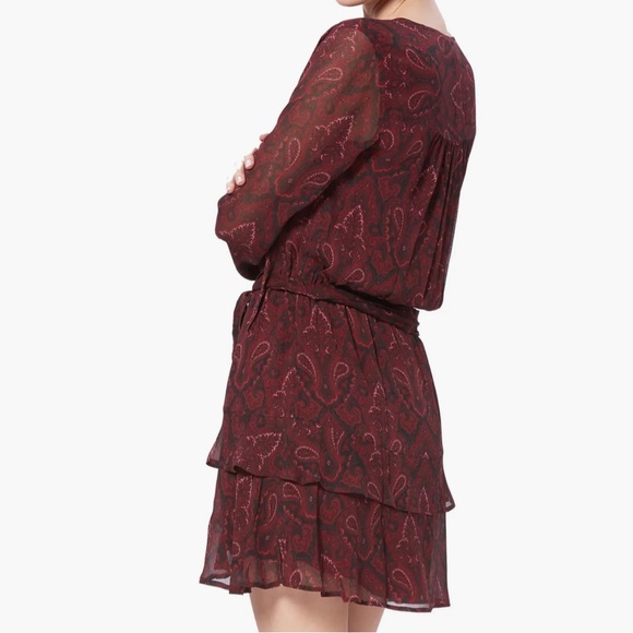 NWOT PAIGE Doah Paisley Long Sleeve Silk Minidress Size S - Picture 2 of 8